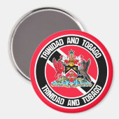 Trinidad en Tobago Round Emblem Magneet (Voorkant / Achterkant)