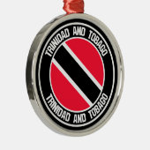 Trinidad en Tobago Round Emblem Metalen Ornament (Rechts)
