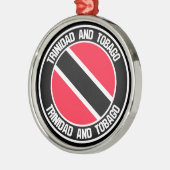 Trinidad en Tobago Round Emblem Metalen Ornament (Links)