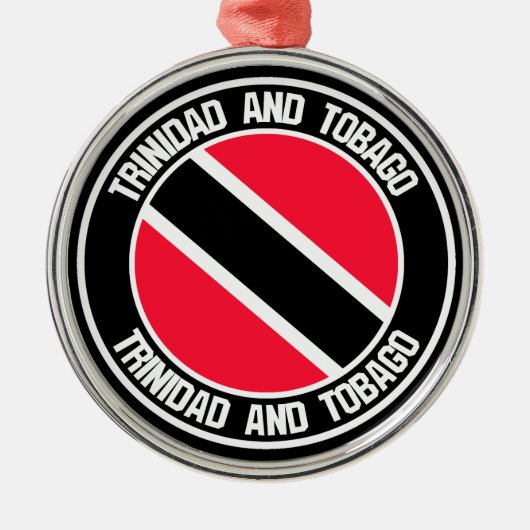Trinidad en Tobago Round Emblem Metalen Ornament (Voorkant)