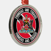 Trinidad en Tobago Round Emblem Metalen Ornament (Rechts)