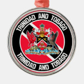 Trinidad en Tobago Round Emblem Metalen Ornament (Voorkant)