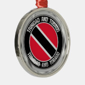 Trinidad en Tobago Round Emblem Metalen Ornament (Rechts)