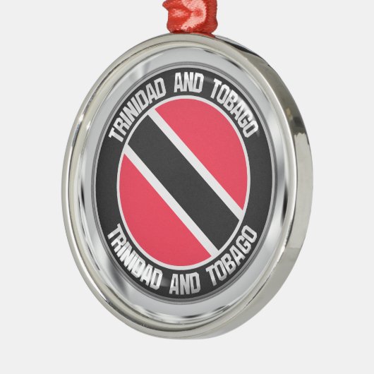 Trinidad en Tobago Round Emblem Metalen Ornament (Links)