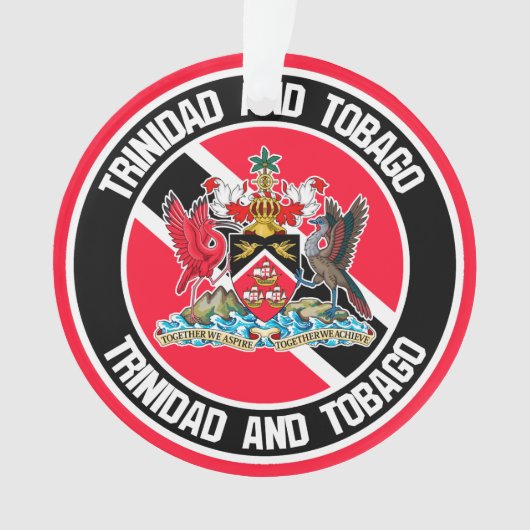 Trinidad en Tobago Round Emblem Ornament (voorkant)