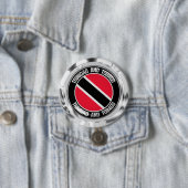 Trinidad en Tobago Round Emblem Ronde Button 7,6 Cm (In situ)