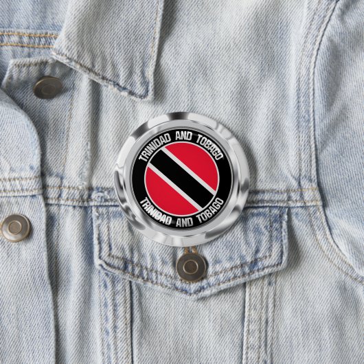 Trinidad en Tobago Round Emblem Ronde Button 7,6 Cm (In situ)