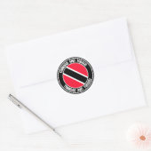 Trinidad en Tobago Round Emblem Ronde Sticker (Envelop)