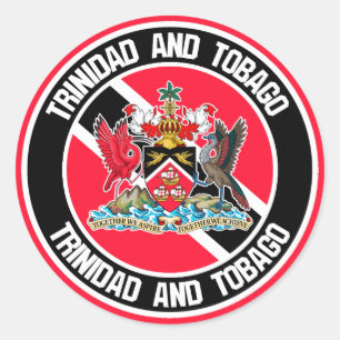 Trinidad en Tobago Round Emblem Ronde Sticker