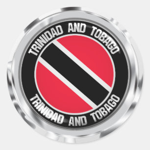 Trinidad en Tobago Round Emblem Ronde Sticker