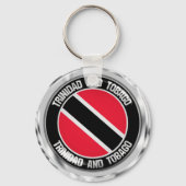 Trinidad en Tobago Round Emblem Sleutelhanger (Voorkant)