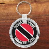 Trinidad en Tobago Round Emblem Sleutelhanger (Voorkant)