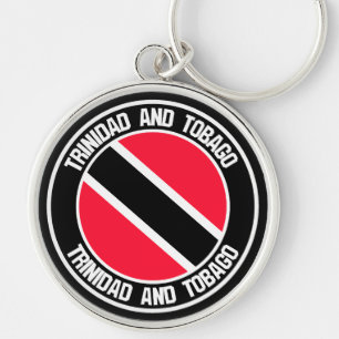 Trinidad en Tobago Round Emblem Sleutelhanger