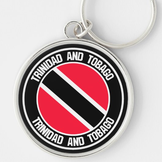 Trinidad en Tobago Round Emblem Sleutelhanger (Voorkant)