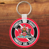 Trinidad en Tobago Round Emblem Sleutelhanger (Voorkant)