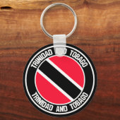 Trinidad en Tobago Round Emblem Sleutelhanger (Voorkant)
