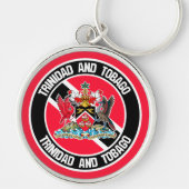 Trinidad en Tobago Round Emblem Sleutelhanger (Voorkant)