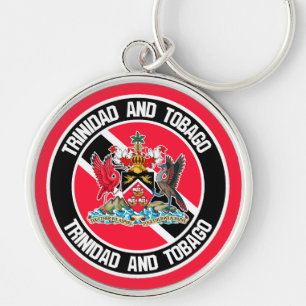 Trinidad en Tobago Round Emblem Sleutelhanger