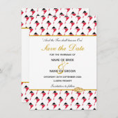 TRINIDAD EN TOBAGO Speciale bruilofts viering Save The Date (Voorkant / Achterkant)