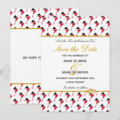 TRINIDAD EN TOBAGO Speciale bruiloftviering Save The Date (Voorkant / Achterkant)