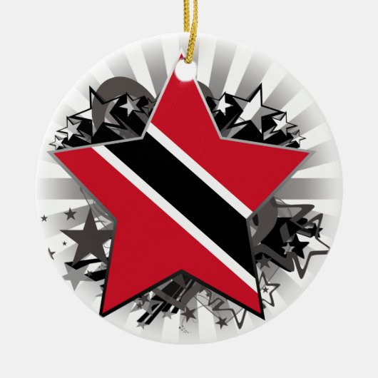 Trinidad en Tobago Star Keramisch Ornament (Voorkant)