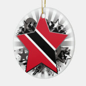 Trinidad en Tobago Star Keramisch Ornament (Links)