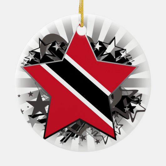 Trinidad en Tobago Star Keramisch Ornament (Achterkant)
