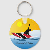 Trinidad en Tobago Toco Surfing Sleutelhanger (Voorkant)