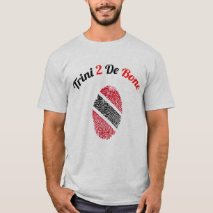 Trinidad en Tobago Trini 2 De Bone Fingerprint T-shirt