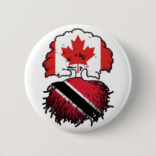 Trinidad en Tobago Trinidadaans Canadese Canada Ronde Button 5,7 Cm