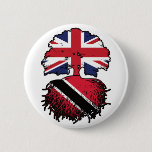 Trinidad en Tobago Trinidadian - Britse boom Ronde Button 5,7 Cm
