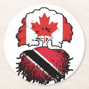 Trinidad en Tobago Trinidadian Canadian Canada Ronde Kartonnen Onderzetter