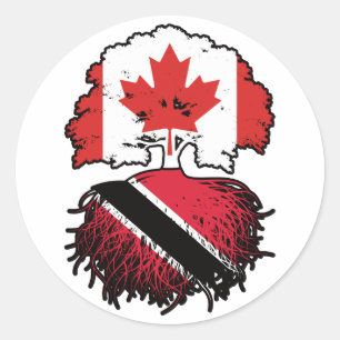 Trinidad en Tobago Trinidadian Canadian Canada Ronde Sticker