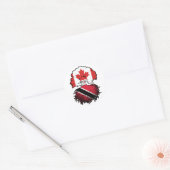 Trinidad en Tobago Trinidadian Canadian Canada Ronde Sticker (Envelop)