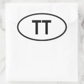 Trinidad en Tobago "TT" Ovale Sticker (Tas)