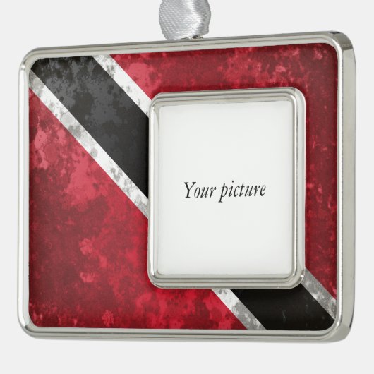 Trinidad en Tobago Verzilverd Omlijst Ornament (Links)