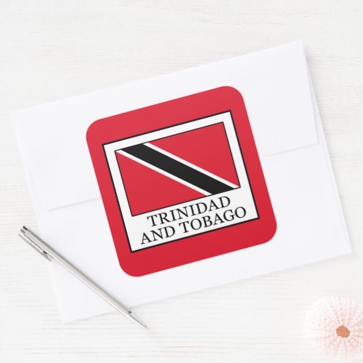 Trinidad en Tobago Vierkante Sticker (Envelop)