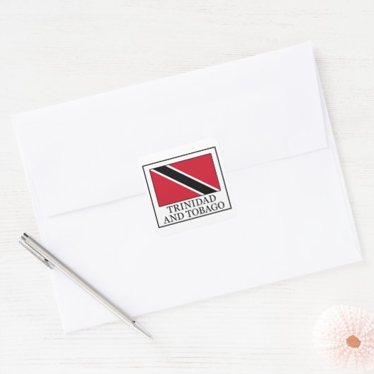 Trinidad en Tobago Vierkante Sticker (Envelop)