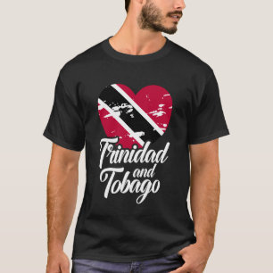 Trinidad en Tobago Vlag Hart Trinidadiaans Tobagon T-shirt