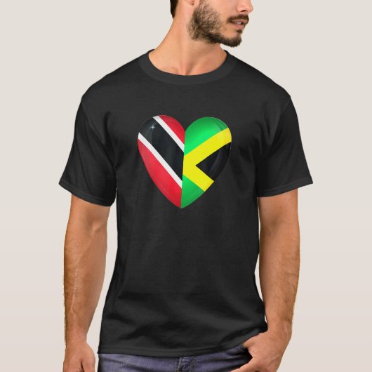 Trinidad en Tobago Vlag Jamaica Jamaican Flag Tri T-shirt (Voorkant)