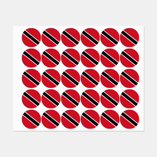Trinidad en Tobago vlag Labels (Vel)