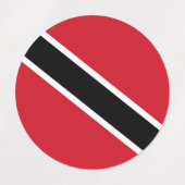 Trinidad en Tobago vlag Labels (Design 1)