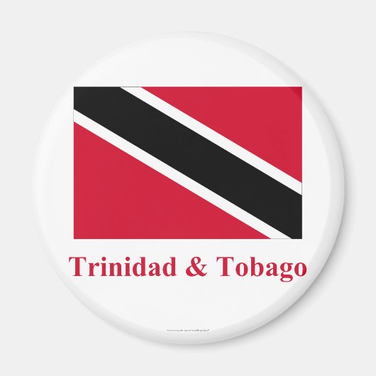 Trinidad en Tobago Vlag met naam Magneet (Voorkant)