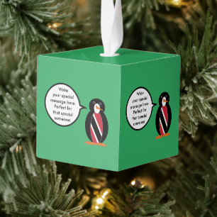 Trinidad en Tobago Vlag pratend Mevrouw Pinguïn Ku Decoratie