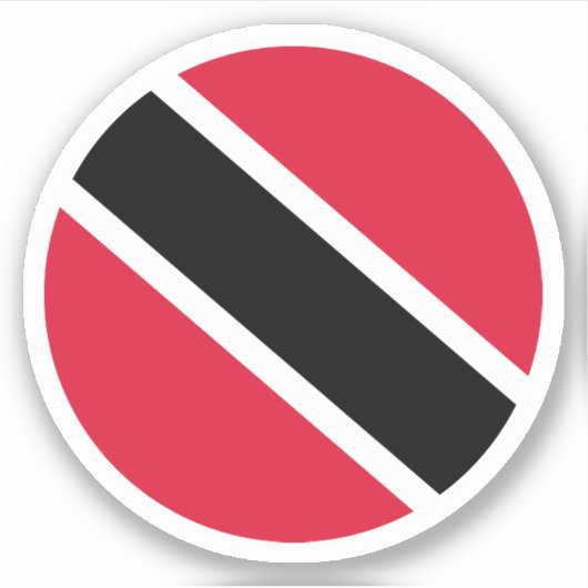 Trinidad en Tobago Vlag Ronde Sticker (Voorkant)