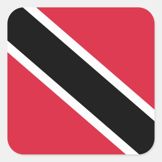 Trinidad en Tobago Vlag, Trinidad en Tobago Vierkante Sticker (Voorkant)