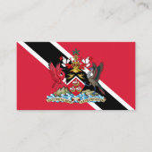 Trinidad en Tobago Vlag & Wapen Visitekaartje (Voorkant)