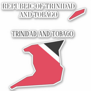 Trinidad en Tobago Vlaggenkaart Sticker