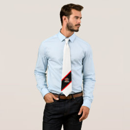 Trinidad en Tobago Wapenjassen op wit Stropdas