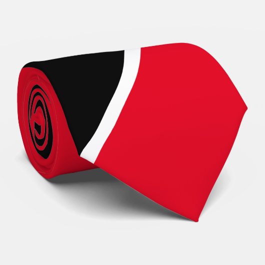 Trinidad en Tobago-wapenschild op rood Stropdas (Opgerold)